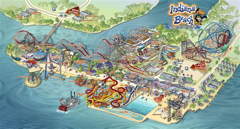 Updated Map From [Indiana Beach] Shows [Triple Loop] in New Blue Paint : r/rollercoasters