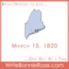 Timeline Worksheet: March 15, 1820, Maine Statehood - WriteBonnieRose.com