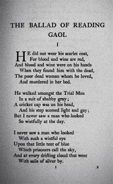 [Poem] "The Ballad of Reading Gaol" by Oscar Wilde : r/Poetry