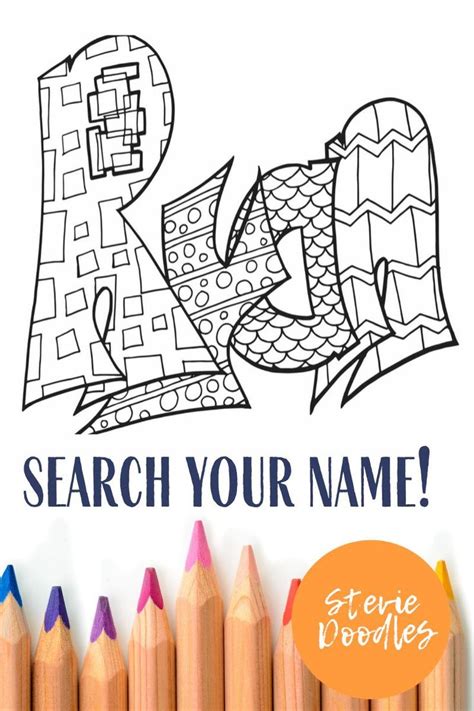 Ryan Free Custom Name Coloring Page — Stevie Doodles | Name coloring ...