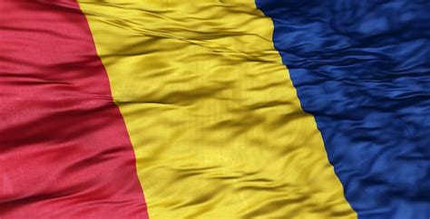 Premium Photo | The european flag of the country of romania is wavy