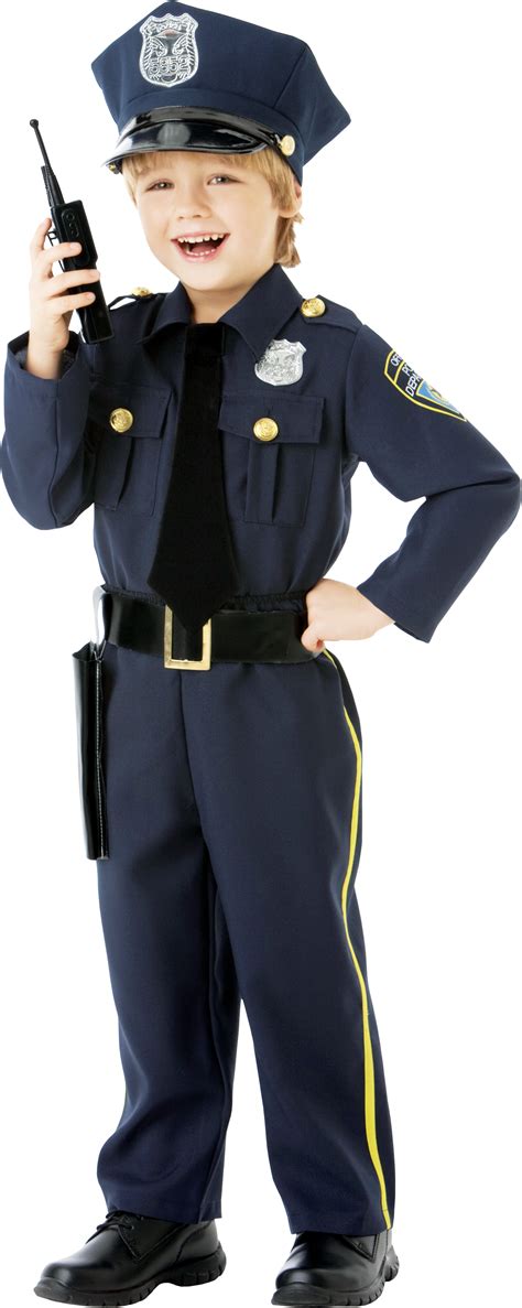 POLICIER OFFICIER + chapeau robe fantaisie garçons Police Flic Uniforme ...