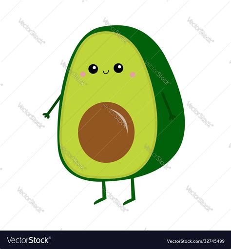 Cartoon Avocado With Face