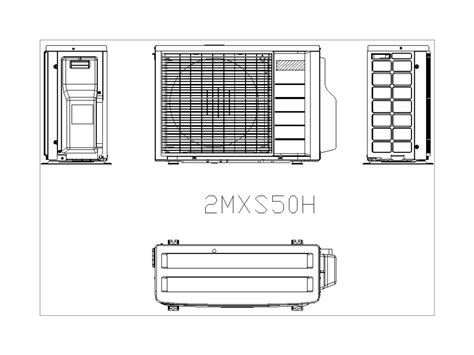 Split Type Air Conditioning In AutoCAD | CAD library