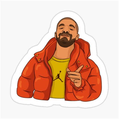 "Drake meme" Sticker for Sale by OskarLarsen | Redbubble