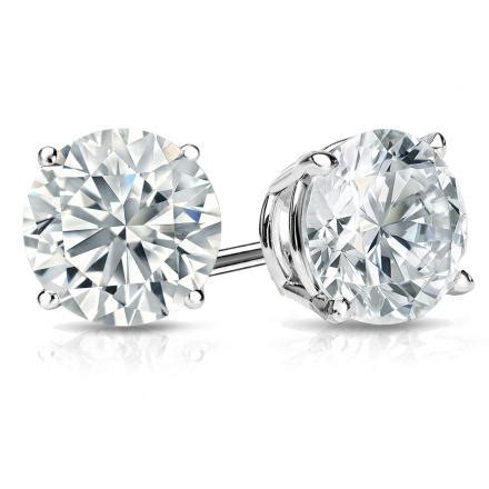 Natural Diamond Stud Earrings Round 2.00 ct. tw. (H-I, SI1-SI2) 14k ...