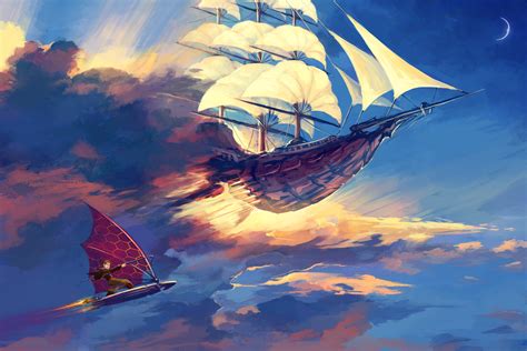 Artwork Fantasy Art Ship Sailing Ship Treasure Planet Wallpaper ...