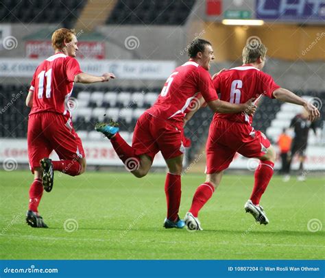 Football Goal Celebration editorial stock image. Image of darcy - 10807204