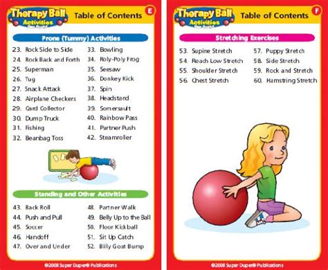 Super Duper Publications Therapy Ball Activities Fun Deck Flash Cards ...