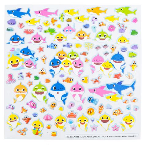 Baby Shark Sticker Play Set Bundle Pack by Horizon Group USA, 2 Count, Over 200 Reusable ...