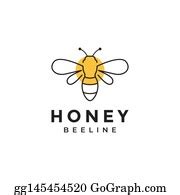 760 Line Art Modern Bee Logo Design Vectors | Royalty Free - GoGraph