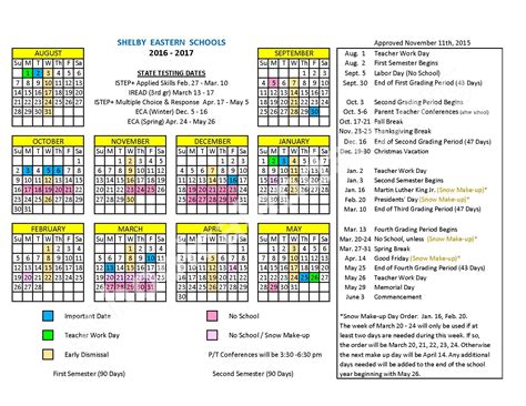 Shelby Eastern Schools Calendars – Shelbyville, IN