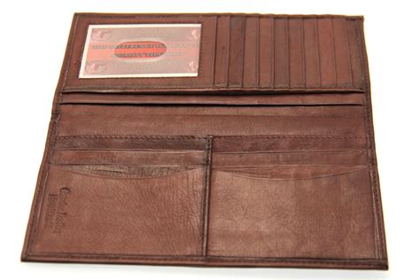 Mens Leather Checkbook Wallet | IUCN Water