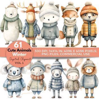 Winter Animals Clipart Winter Bulletin Board Winter Clipart For Winter ...