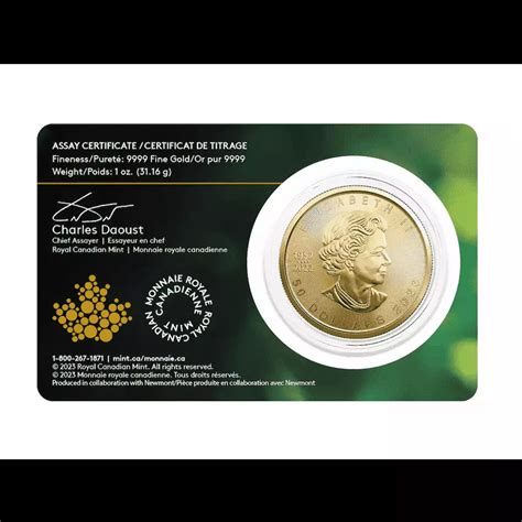 2023 1 oz Canadian Gold Maple Leaf Coin | Royal Canadian Mint - Stout ...