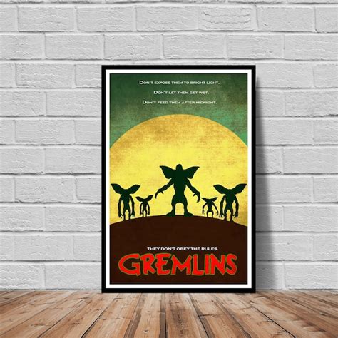 Gremlins Inspired Original Movie Poster Art Print Steven - Etsy