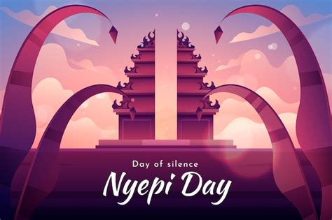 Free Vector | Gradient nyepi celebration background