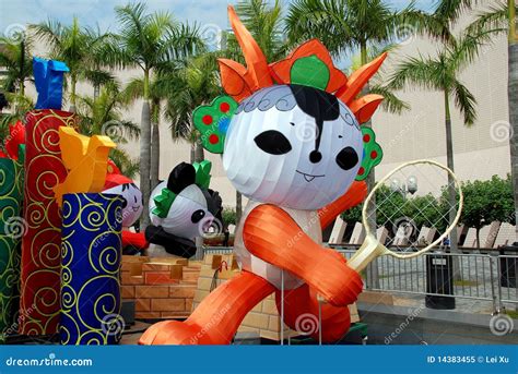 Hong Kong: Beijing 2008 Olympics Mascots Editorial Image - Image of ...