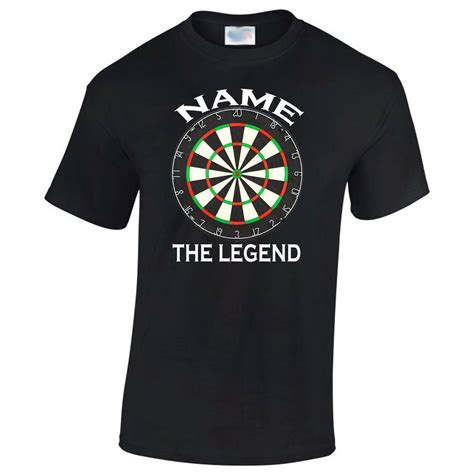 Darts Player T-Shirt Custom Personalised Men's Team Birthday Add Name T ...