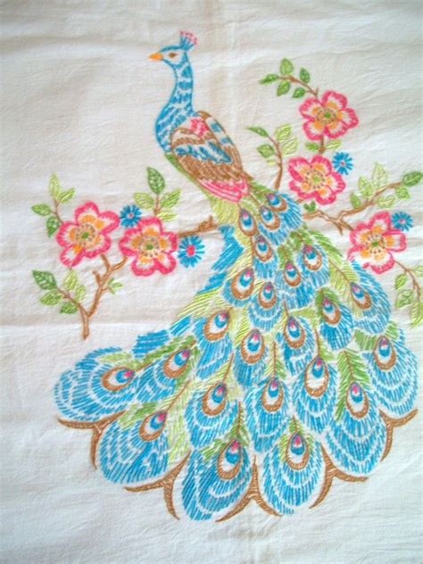 77 best images about Peacock embroidery on Pinterest | Peacock quilt, Embroidered pillows and ...