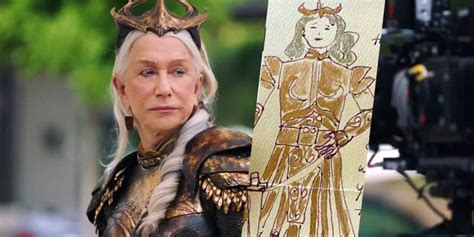 Shazam 2's Helen Mirren Draws Image of Her Goddess Character Hespera