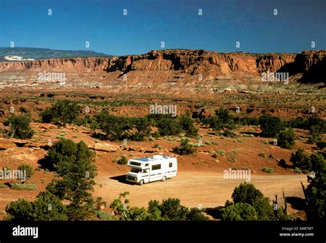 Utah RV Camping at Capitol Reef UT Stock Photo - Alamy