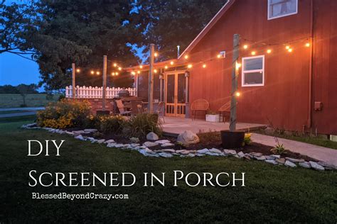 DIY Screened-in Porch + Porch Makeover! - Blessed Beyond Crazy