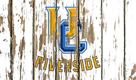 UC Riverside University College Logo Vintage Peeling Paint Barn Wood Mixed Media by Design ...