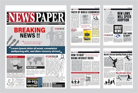 Premium Vector | Daily newspaper template design