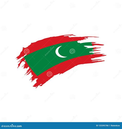 Maldives Flag, Vector Illustration Stock Vector - Illustration of ...