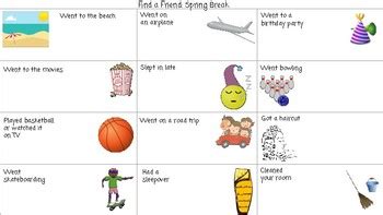 Back from Spring Break: Scavenger Hunt by TravelTeachBeach | TpT