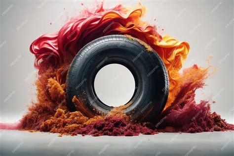 Premium AI Image | Car tire isolated on white background Front view