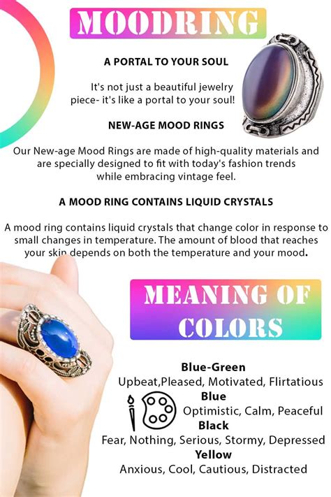 16 Mood Ring Colors Meanings | Mood ring colors, Mood ring, Mood ring color meanings