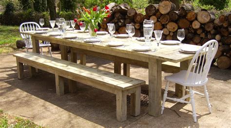 Weathered Reclaimed Wood ParsonsStyle by WonderlandWoodworks, $550.00 | Diy outdoor table ...