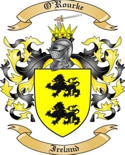 O'rourke Family Crest from Ireland by The Tree Maker