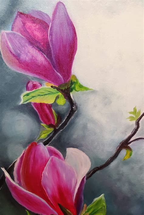 Magnolia Original Oil Painting on Canvas 12x16 - Etsy