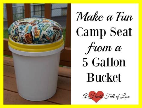 Easy DIY Camp Seat from a 5 Gallon Bucket - Tiny Camper Big Adventure | Bucket chairs, Easy diy ...