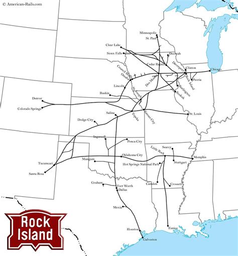 The Chicago, Rock Island and Pacific Railroad | Rock island railroad, Rock island, Train map