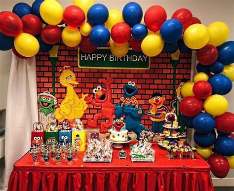 Sesame Street Birthday Party | Sesame street birthday party, Elmo ...