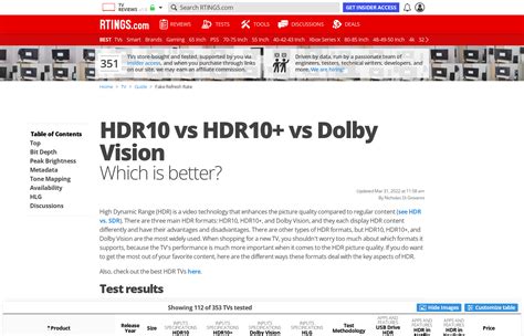 HDR10 vs HDR10+ vs Dolby Vision: Which is better? - RTINGS.com