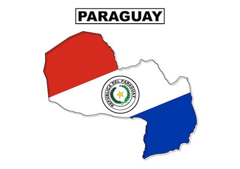 Premium Vector | Paraguay flag map in vector