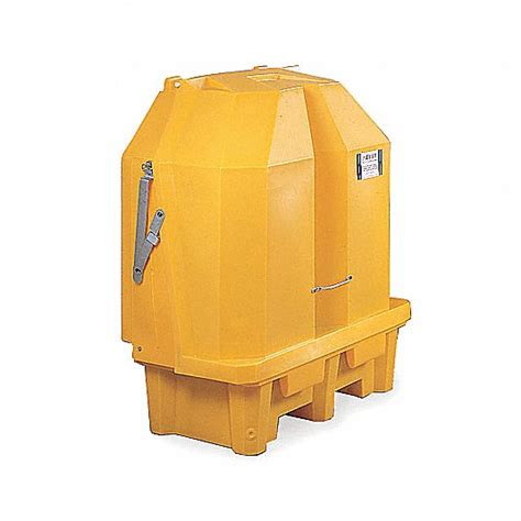 ULTRATECH, For 2 Drums, 66 gal Spill Capacity, Covered Drum Spill ...