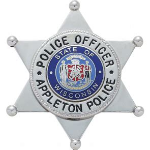 US State of Wisconsin, City of Appleton Police Department Badge U.s ...