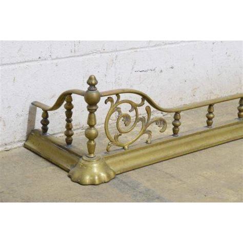 Antique Brass Fireplace Fender