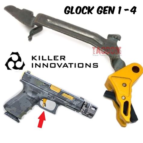 Killer Innovations Velocity Trigger with Bar for Glock Gen 1-4 Gold with Black Safety – TACDOM