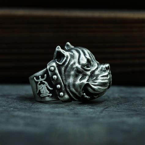 Bulldog 925 Silver Ring Pet Dog 925 Silver Ring Bulldog - Etsy