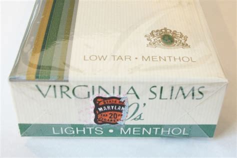 Virginia Slims Lights 120s Menthol – Vintage American Cigarette Pack | Cigarette Collector