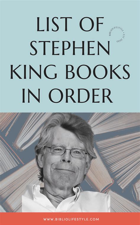 Stephen king books list – Artofit