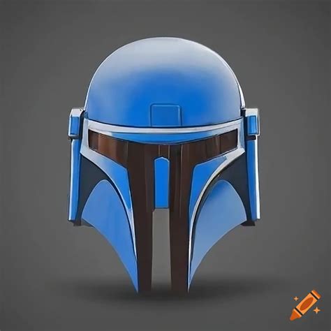 Blue line mandalorian helmet on Craiyon