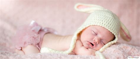 Sleeping Baby cute 2K wallpaper download